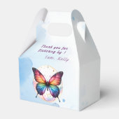 レインボーバタフライベビーシャワーありがとう フェイバーボックス (裏面サイド)