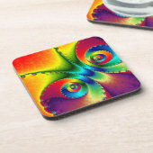 レインボーバタフライ抽象芸術 コースター (左側)