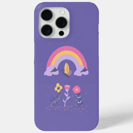 レインボーバタフライ雲花 Case-Mate iPhoneケース (裏面)