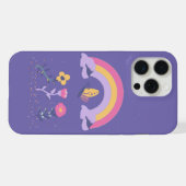 レインボーバタフライ雲花 iPhoneケース (裏面横)