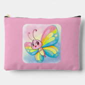 レインボーバタフライ アクセサリーポーチ (正面)