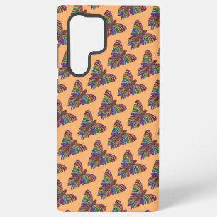 レインボーバタフライ（オレンジ） - Samsungケース Samsung Galaxy S22 Ultraケース