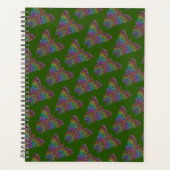 レインボーバタフライ（ダークグリーン） -プランナー プランナー手帳 (正面)