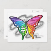レインボーバタフライ ポストカード (正面/裏面)