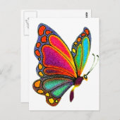 レインボーバタフライ ポストカード (正面/裏面)