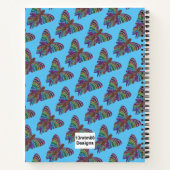 レインボーバタフライ（ライトブルー） – ノートブック (裏面)