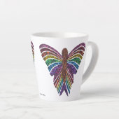 レインボーバタフライ – ラテマグカップ(12oz) カフェラテマグ (右アングル)