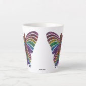 レインボーバタフライ – ラテマグカップ(12oz) カフェラテマグ (正面)