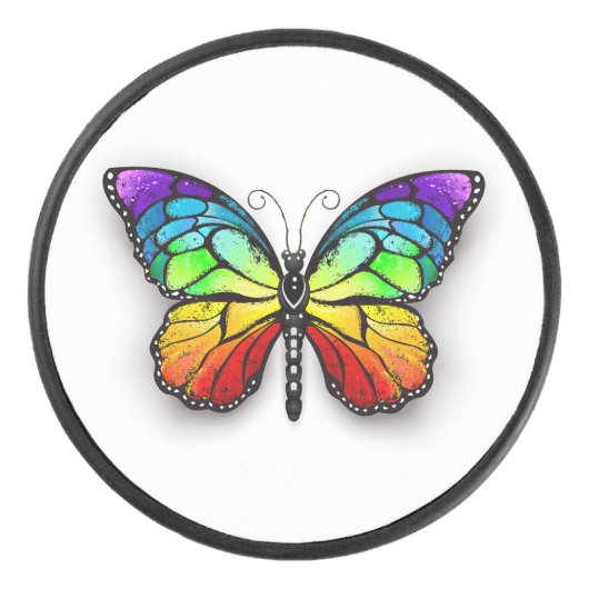 レインボーバタフライ（昆虫）オオカバマダラ、モナーク アイスホッケーパック (正面)