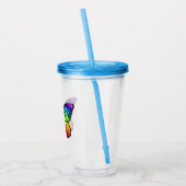 レインボーバタフライ（昆虫）オオカバマダラ、モナーク アクリルタンブラー (左)