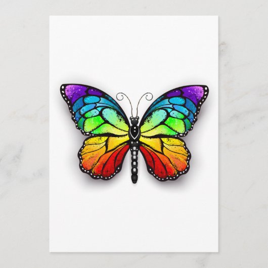 レインボーバタフライ（昆虫）オオカバマダラ、モナーク アドバイスカード (正面)
