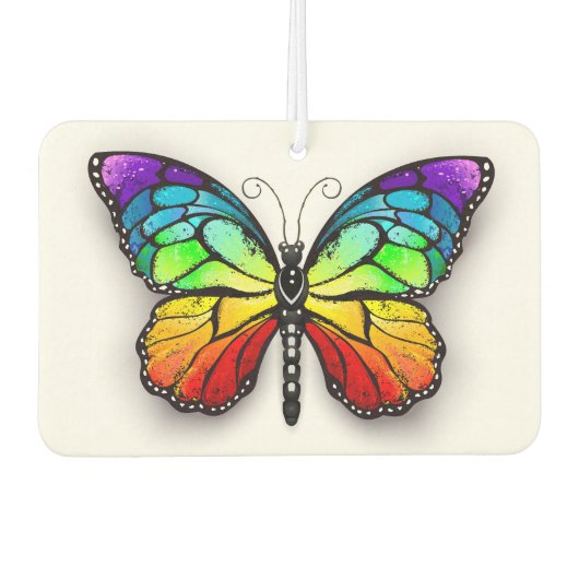 レインボーバタフライ（昆虫）オオカバマダラ、モナーク カーエアーフレッシュナー (正面)