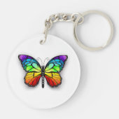 レインボーバタフライ(昆虫)オオカバマダラ、モナーク キーホルダー (裏面)