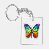 レインボーバタフライ(昆虫)オオカバマダラ、モナーク キーホルダー (正面左)