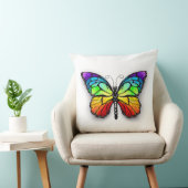 レインボーバタフライ（昆虫）オオカバマダラ、モナーク クッション (椅子)