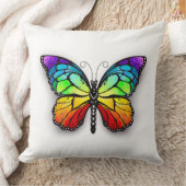 レインボーバタフライ（昆虫）オオカバマダラ、モナーク クッション (ブランケット)