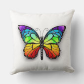 レインボーバタフライ（昆虫）オオカバマダラ、モナーク クッション (裏面)