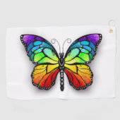 レインボーバタフライ（昆虫）オオカバマダラ、モナーク ゴルフタオル