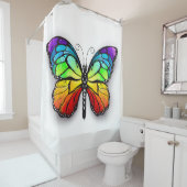 レインボーバタフライ（昆虫）オオカバマダラ、モナーク シャワーカーテン (インサイチュ)