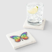 レインボーバタフライ（昆虫）オオカバマダラ、モナーク ストーンコースター (横)