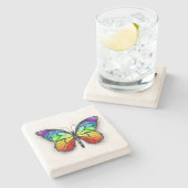 レインボーバタフライ（昆虫）オオカバマダラ、モナーク ストーンコースター (横)