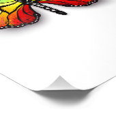 レインボーバタフライ（昆虫）オオカバマダラ、モナーク フォトプリント            (角)