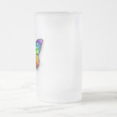 レインボーバタフライ(昆虫)オオカバマダラ、モナーク フロストグラスビールジョッキ (中央)