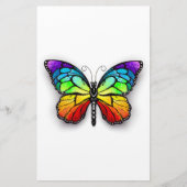 レインボーバタフライ（昆虫）オオカバマダラ、モナーク 便箋 (正面)