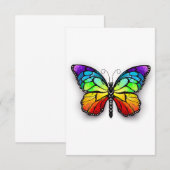レインボーバタフライ（昆虫）オオカバマダラ、モナーク 出欠カード (正面/裏面)