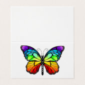 レインボーバタフライ（昆虫）オオカバマダラ、モナーク 名刺 (外部フラット)