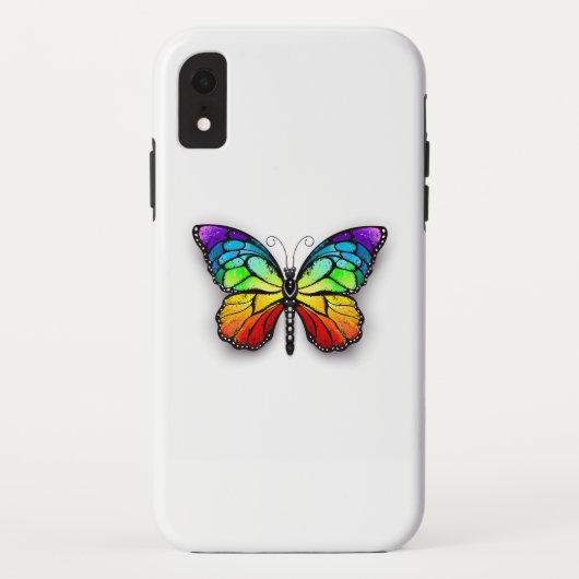 レインボーバタフライ(昆虫)オオカバマダラ、モナーク Case-Mate iPhoneケース (裏面)