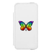 レインボーバタフライ(昆虫)オオカバマダラ、モナーク INCIPIO iPhoneウォレットケース (フォリオ 正面)