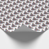 レインボーバタフライ（白） – ラッピング紙 ラッピングペーパー (角)