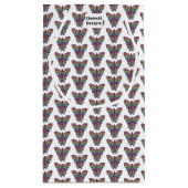 レインボーバタフライ（白） -抱き枕 スモールペーパーバッグ (裏面)