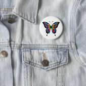 レインボーバタフライ 缶バッジ (インサイチュ)