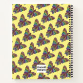レインボーバタフライ（黄色） – ノートブック (裏面)
