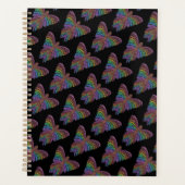 レインボーバタフライ（黒） -プランナー プランナー手帳 (正面)