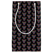 レインボーバタフライ（黒） -抱き枕 スモールペーパーバッグ (正面)