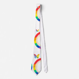 レインボーバタフライLGBTQ+プライドバッジ ネクタイ