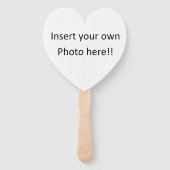 レインボーバチェロレッテパドルとカスタム写真付き ハンドファン (裏面)