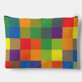 レインボーバッファローチェックプライドプレイドカラフルラージ アクセサリーポーチ (裏面)