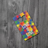 レインボーバッファローチェックプライドプレイドパーソナライズ クレジットカード栓抜き