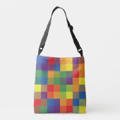 レインボーバッファローチェックプライドプレイドパーソナライズ クロスボディバッグ (裏面)