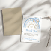 レインボーバニーバルーンベビーシャワーありがとう サンキューカード