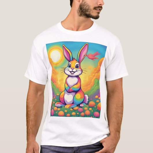 レインボーバニー Tシャツ (正面)