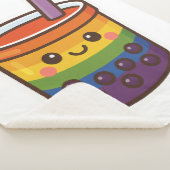 レインボーバブルティーLGBTQ+プライド シェルパブランケット (3/4)