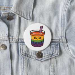レインボーバブルティーLGBTQ+プライド 缶バッジ
