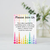 レインボーバブルドット 招待状 (スタンド正面)