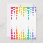 レインボーバブルドット 招待状 (裏面)