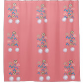 レインボーバブルピーチドリームのシャワーカーテン シャワーカーテン (正面)